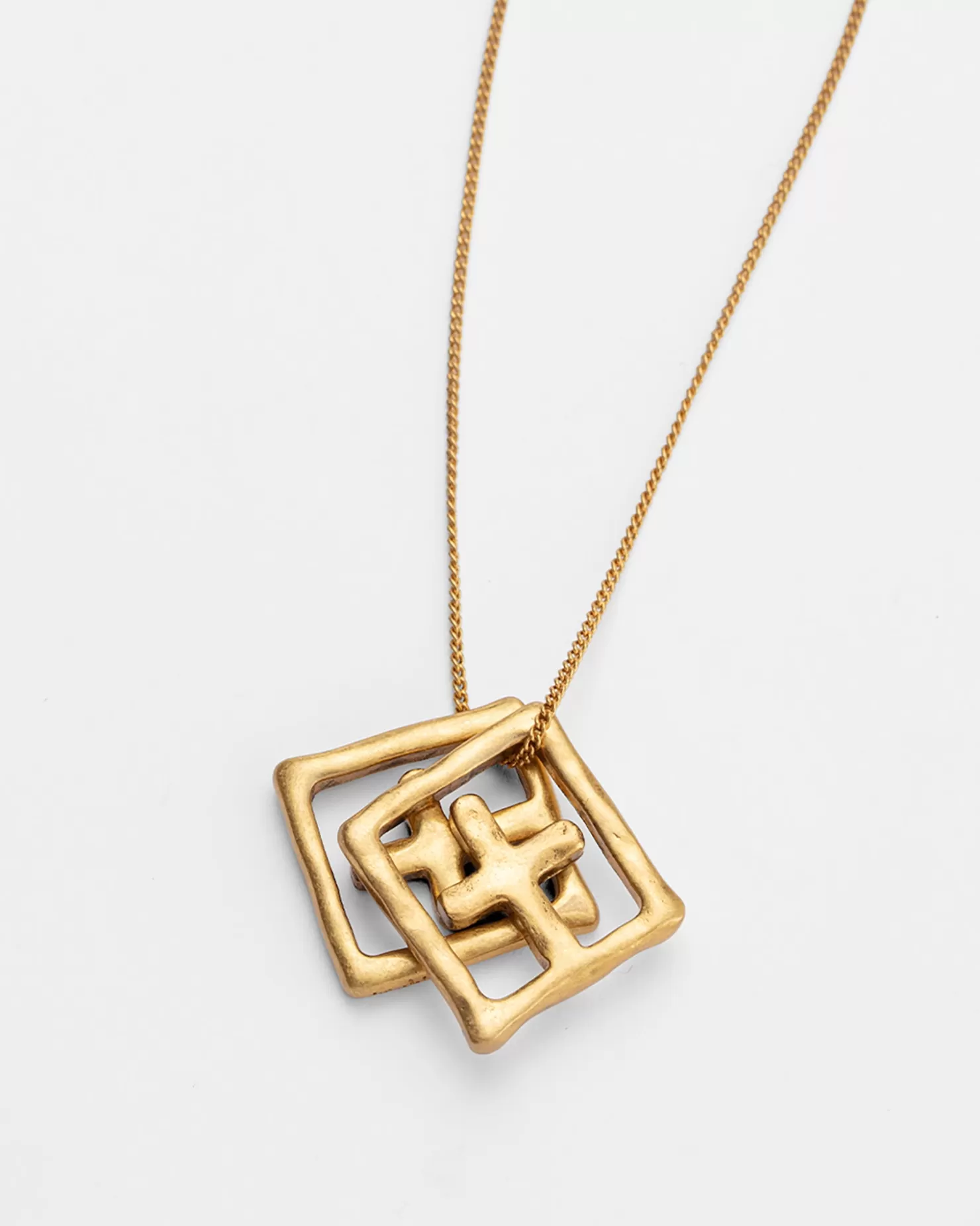 Women Ksubi 18K Aged Box Cross Necklace