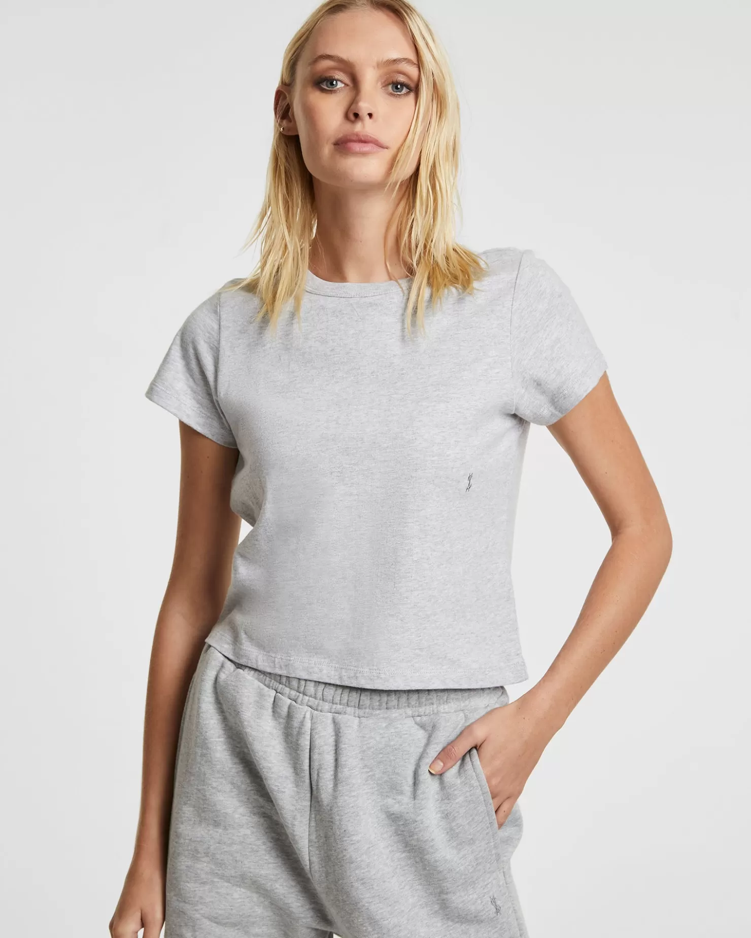 Women Ksubi 3 X 4 Mini Ss Tee Grey Marle