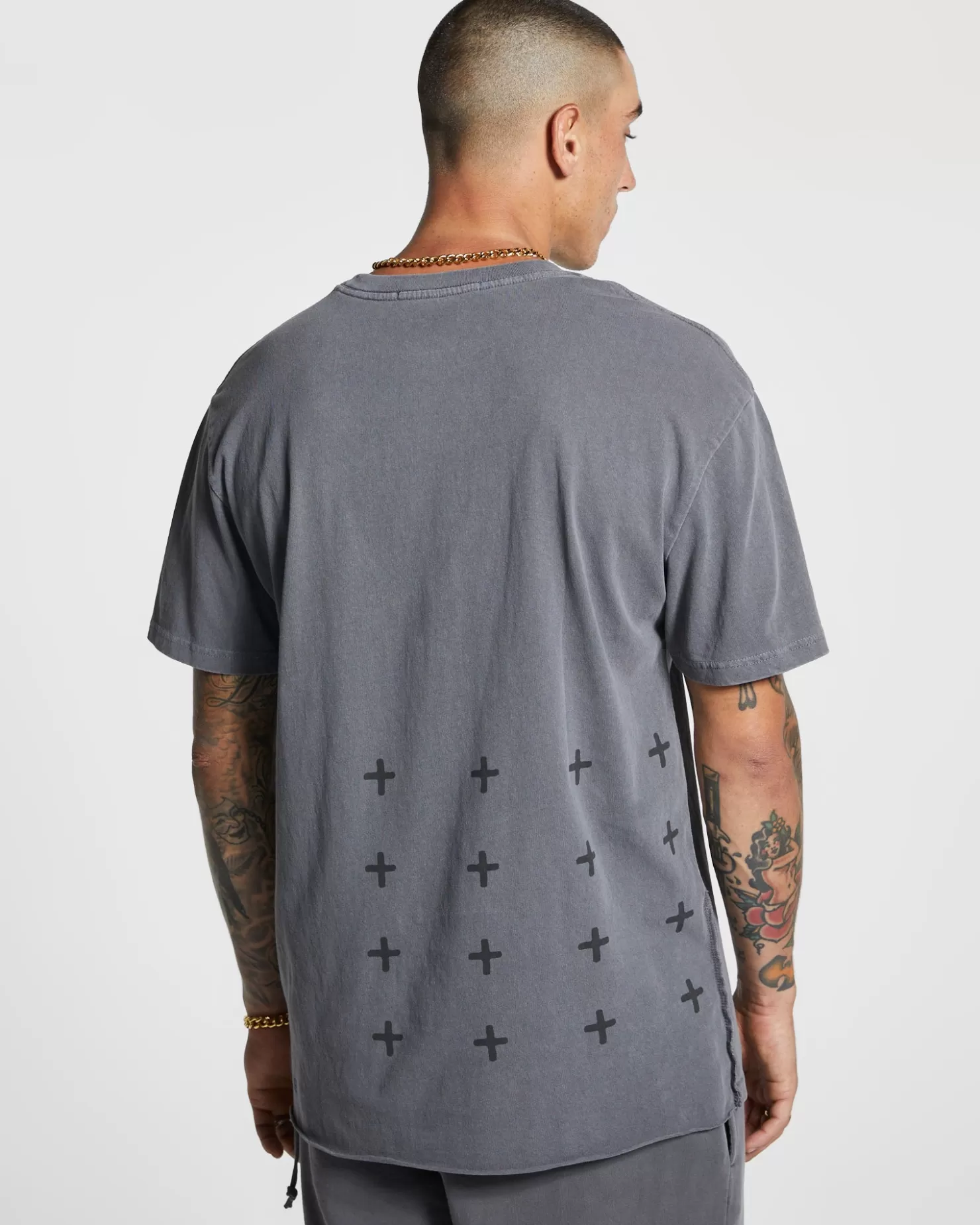 Men Ksubi 4 X 4 Biggie Ss Tee Charcoal