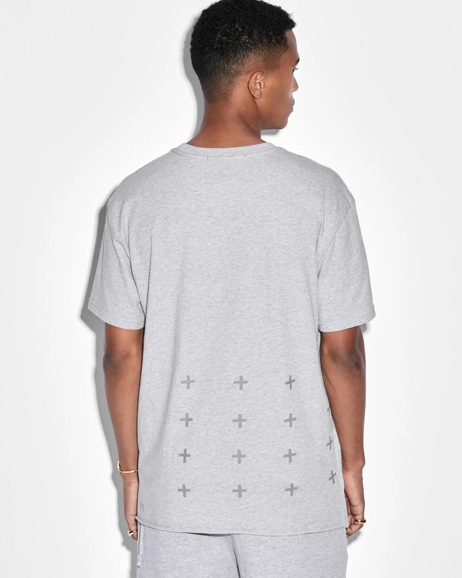 Men Ksubi 4 X 4 Biggie Ss Tee Grey Marle