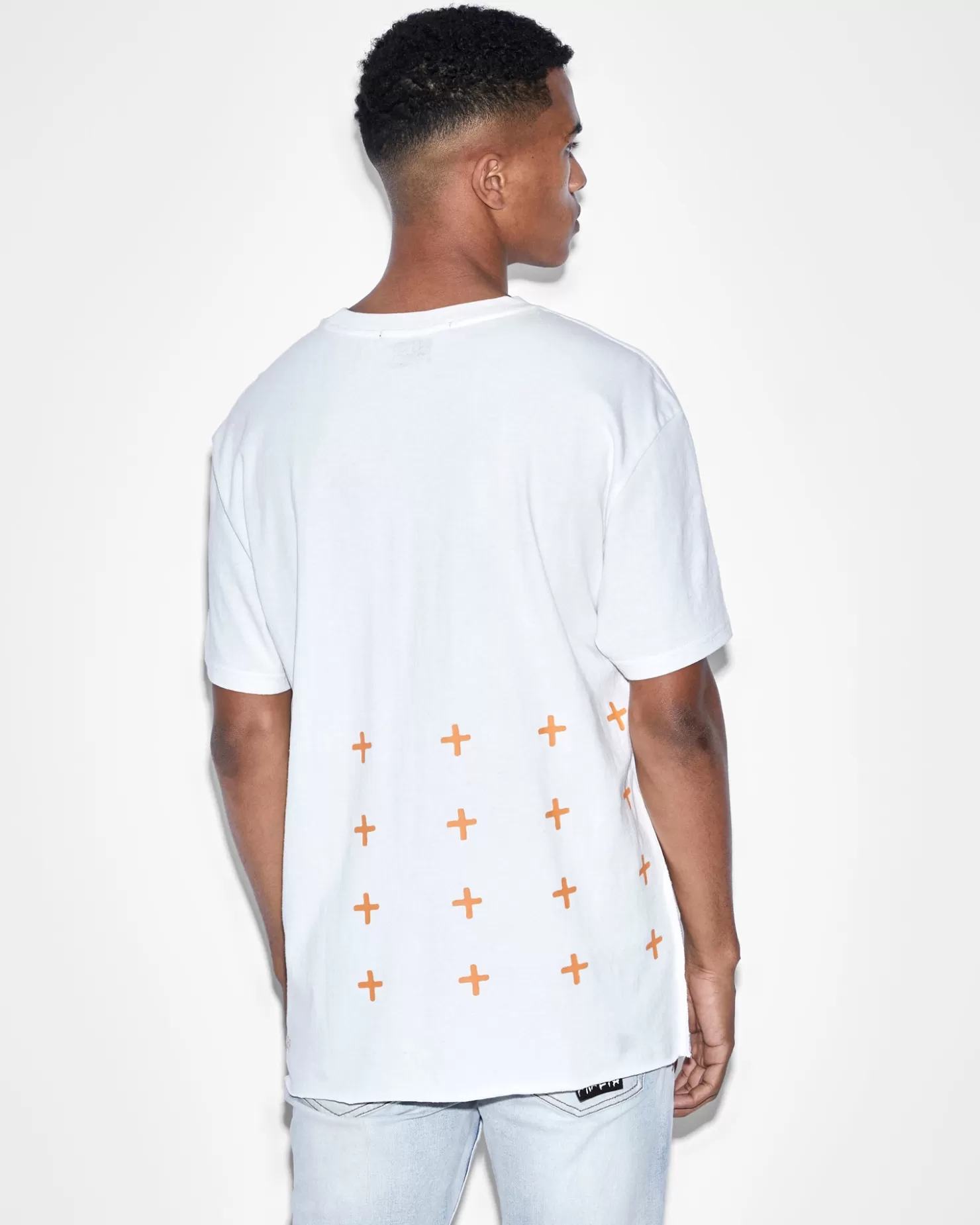 Men Ksubi 4 X 4 Biggie Ss Tee White Orange