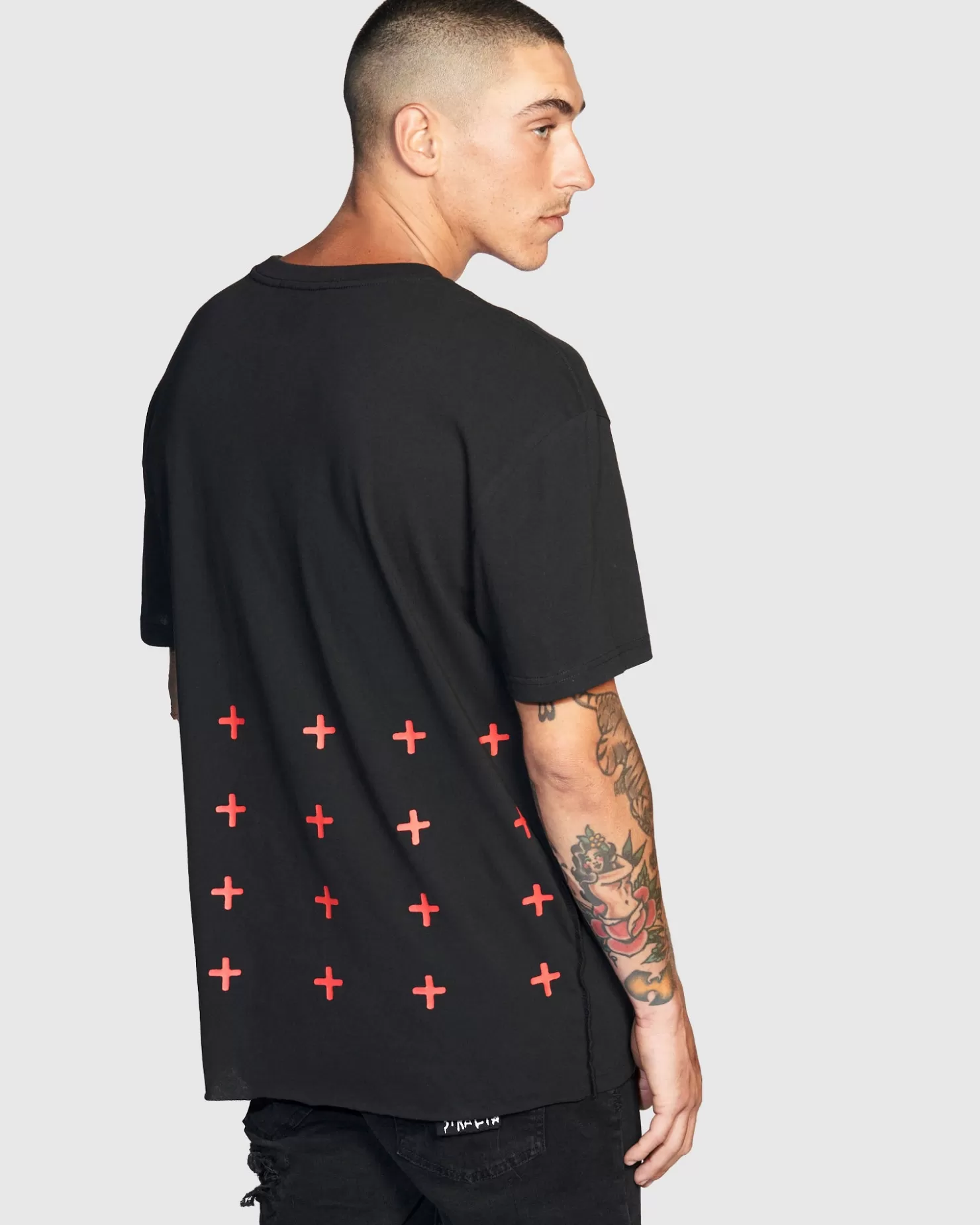 Men Ksubi 4X4 Biggie Ss Tee Black/Red