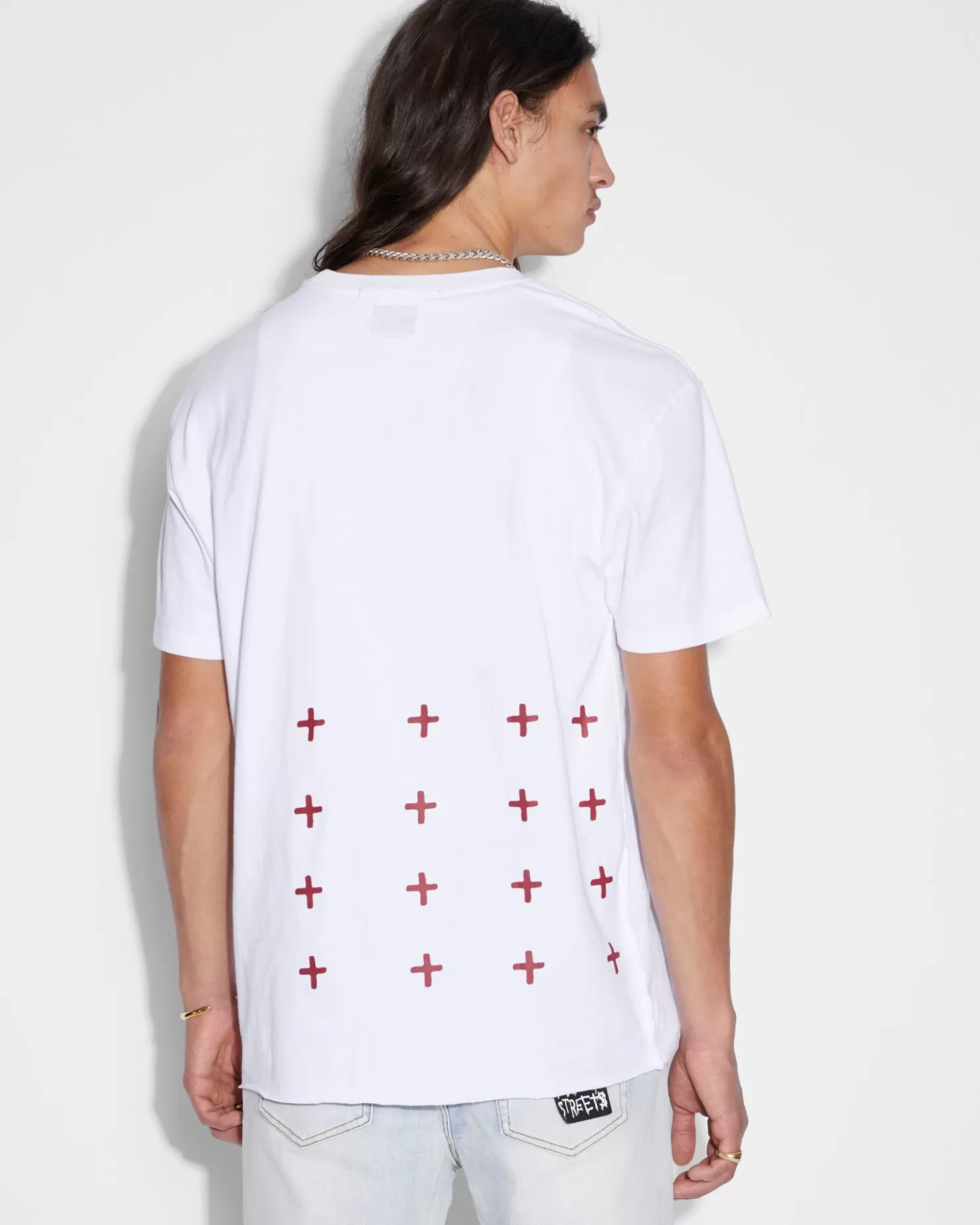 Men Ksubi 4X4 Biggie Ss Tee White Red