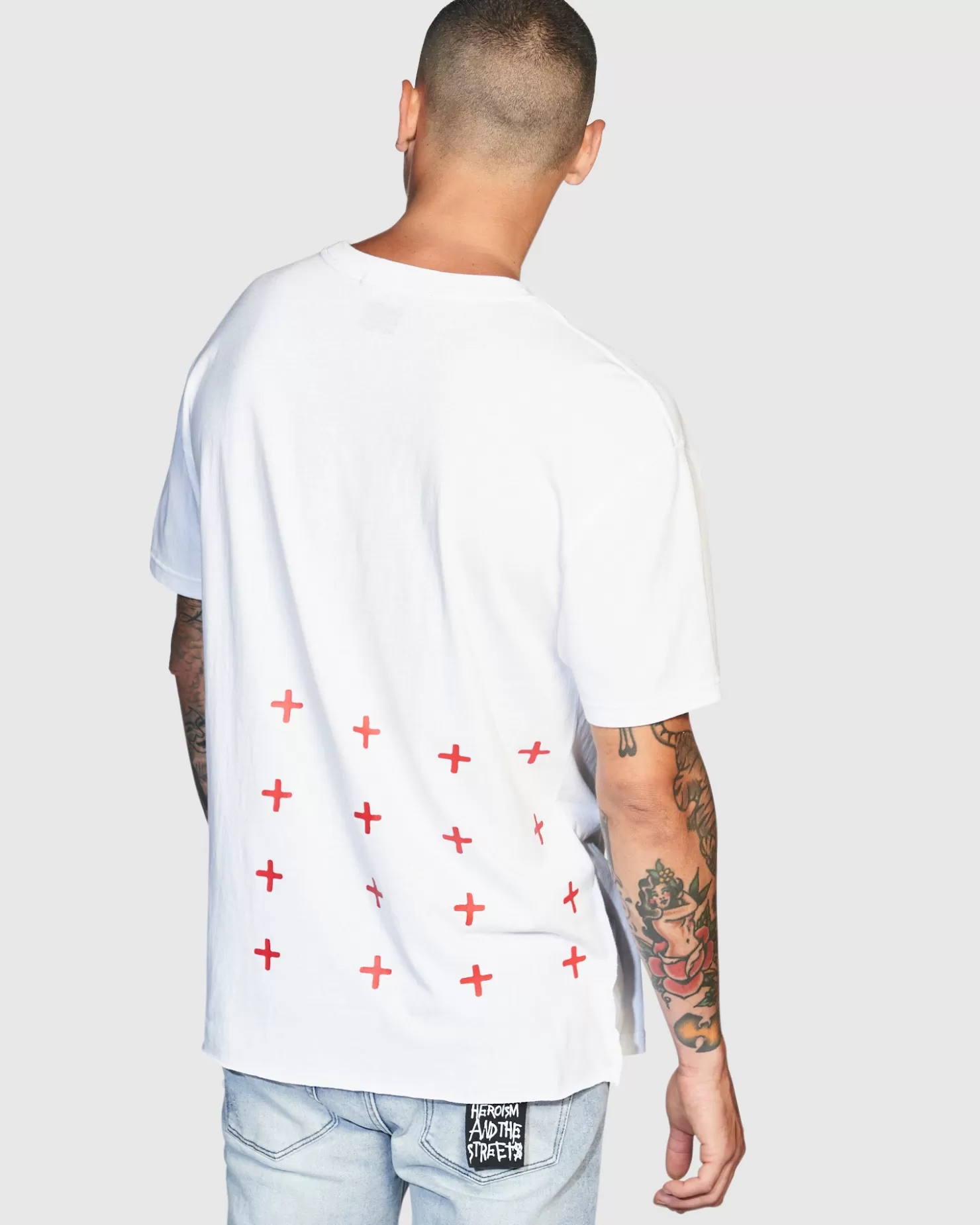 Men Ksubi 4X4 Biggie Ss Tee White/Red