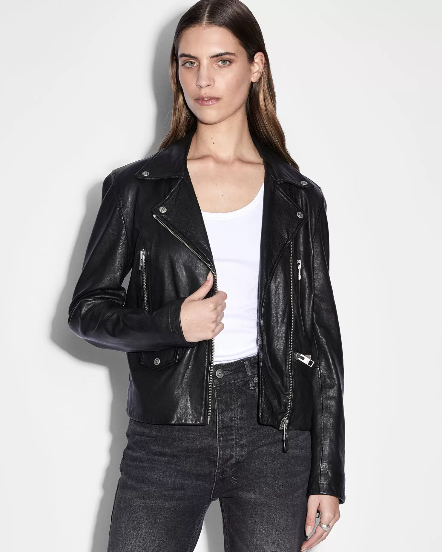 Women Ksubi Amplify Leather Jacket Black