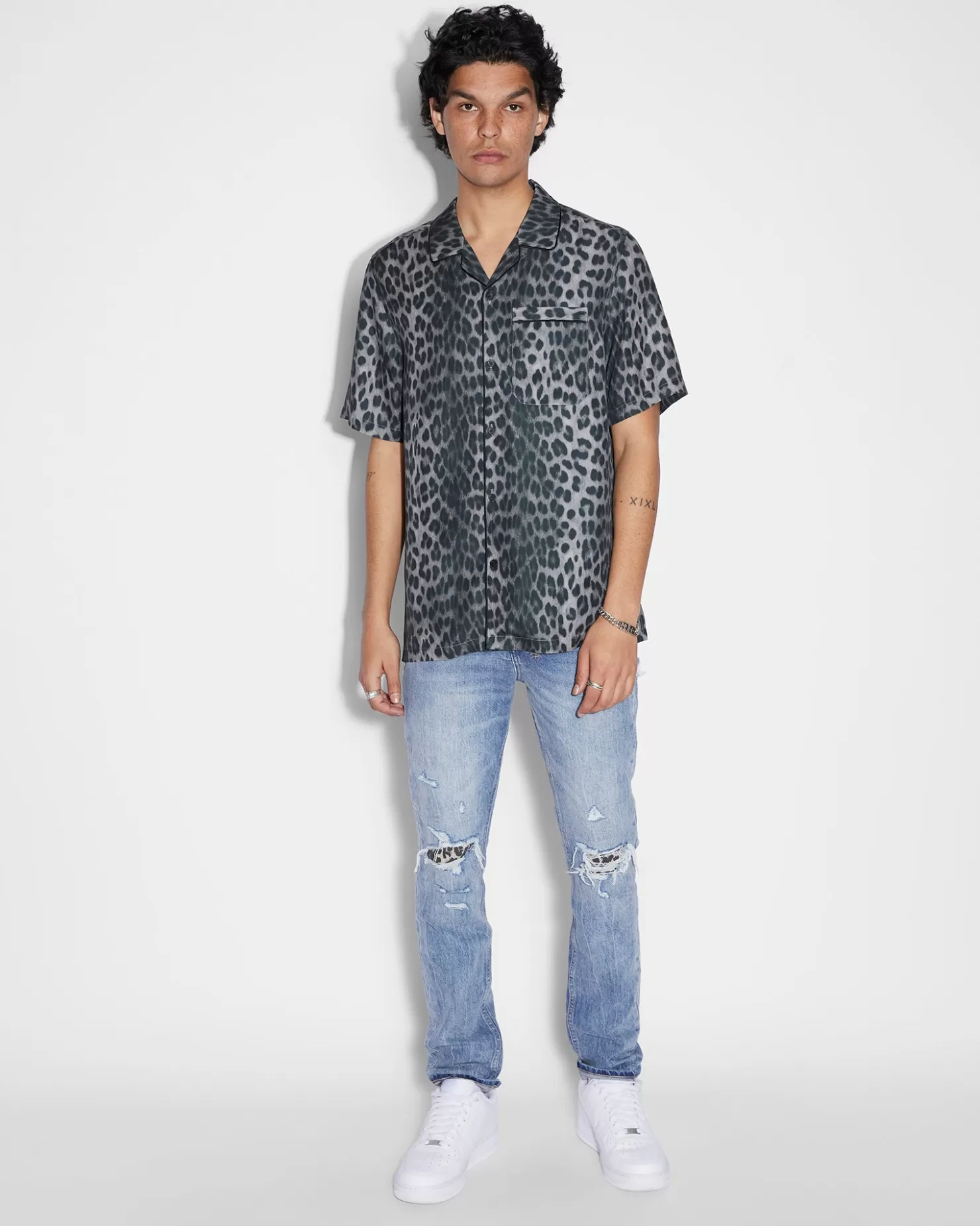 Men Ksubi Big Kat Resort Ss Shirt Black