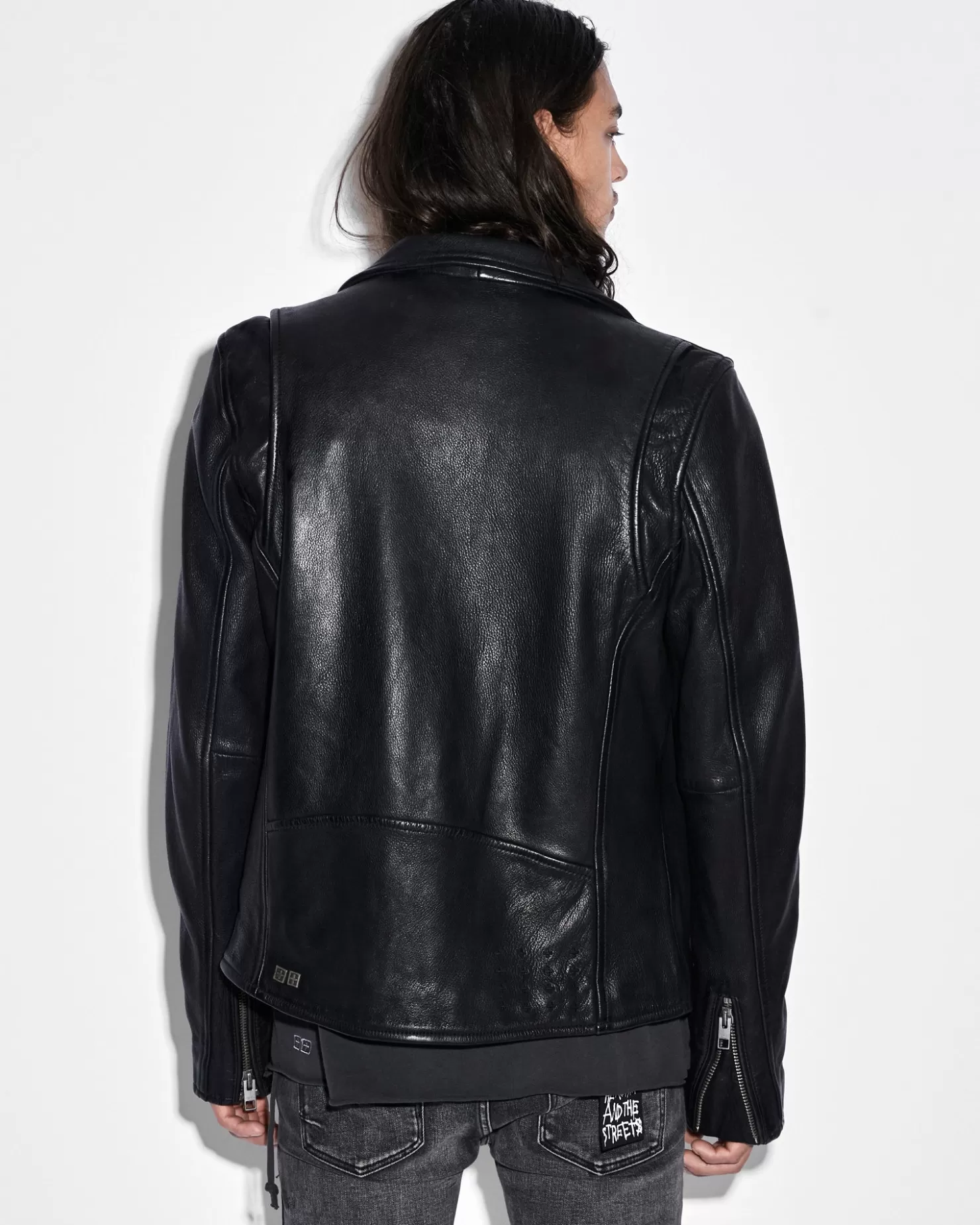 Men Ksubi Capitol Leather Jacket Black