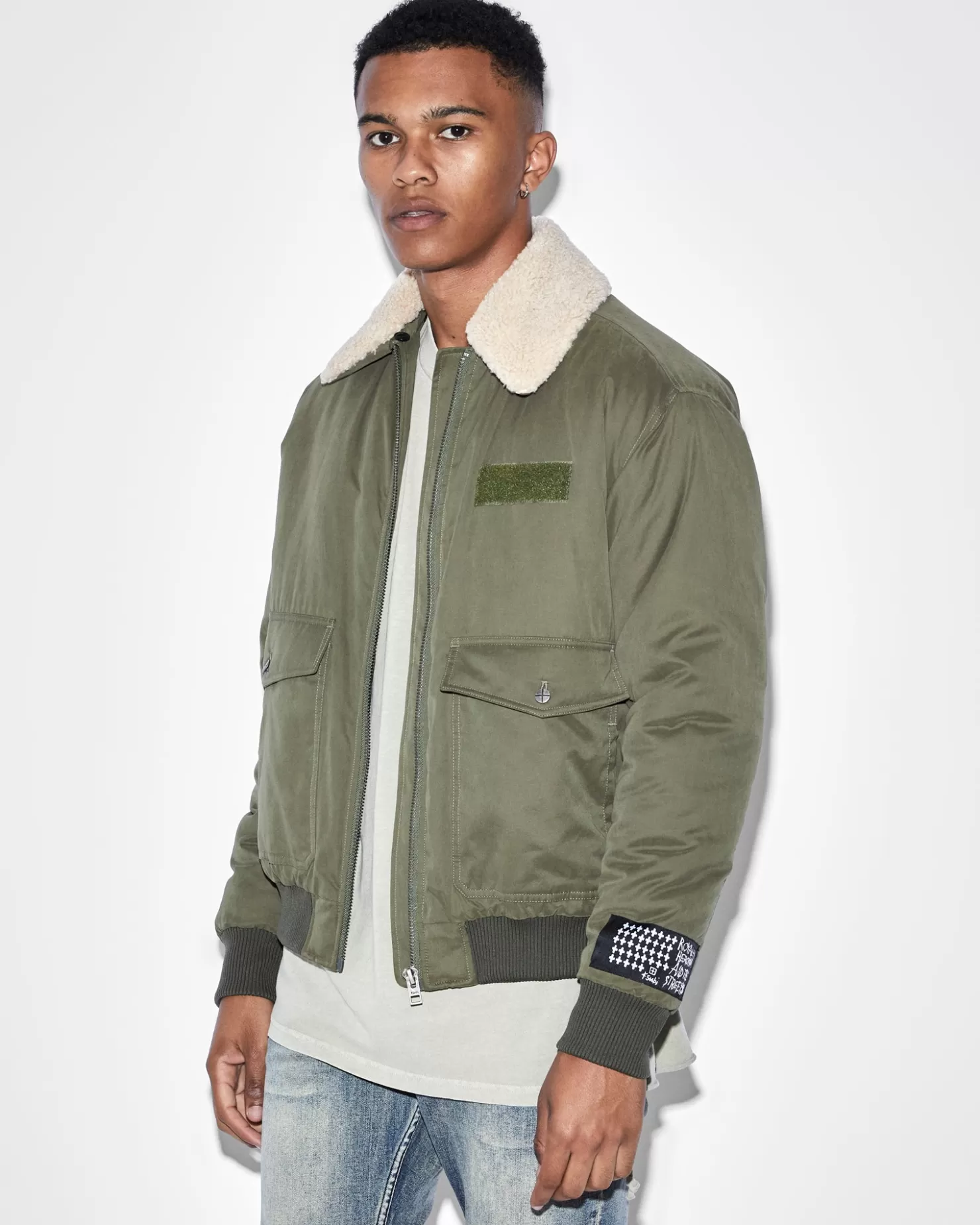 Men Ksubi Charter Jacket Khaki