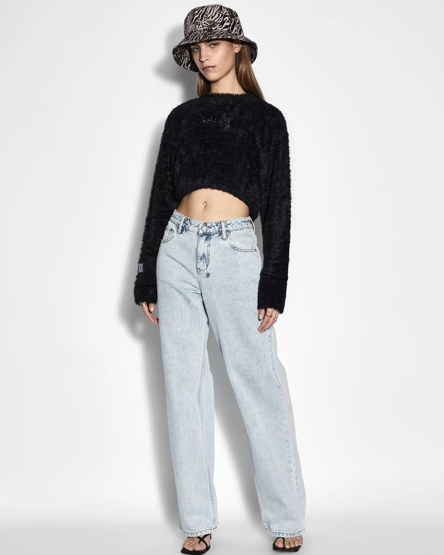 Women Ksubi Cropped Sweater Black