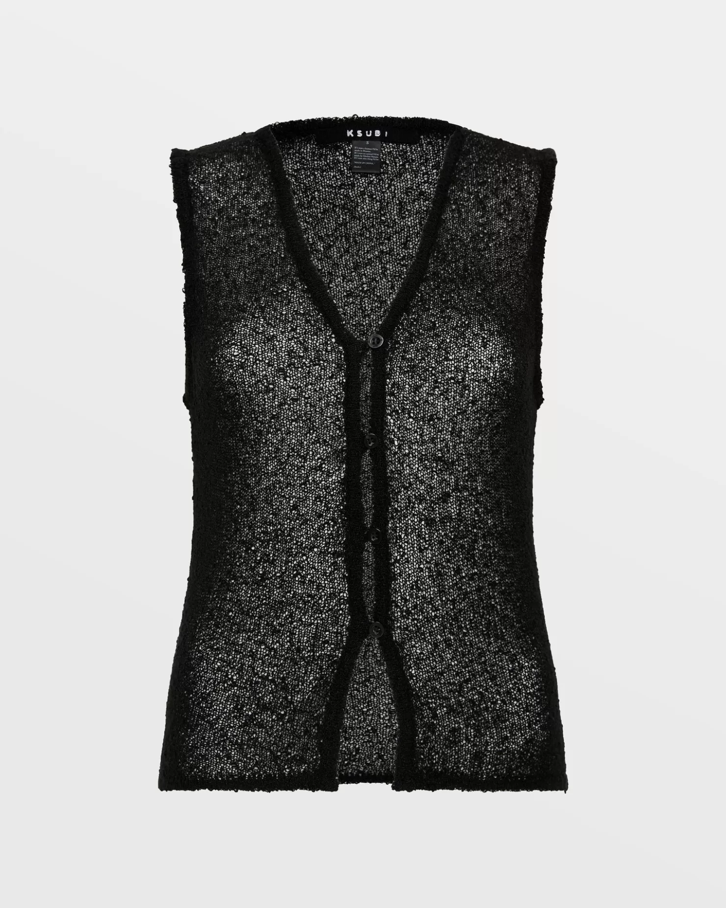 Women Ksubi Divide Knit Vest Black