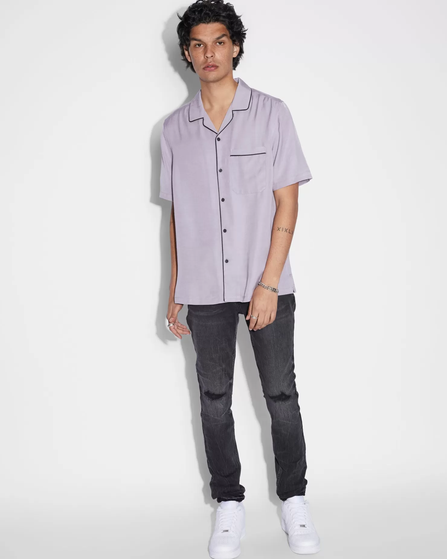 Men Ksubi Downtown Resort Ss Shirt Silt