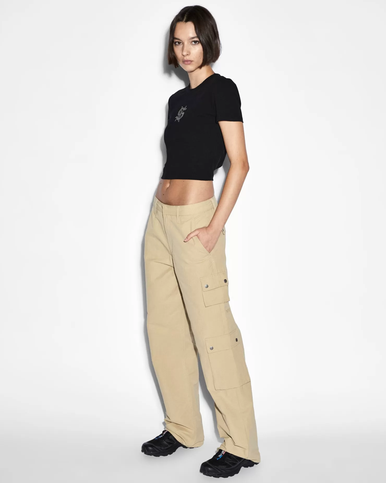 Women Ksubi Drill Cargo Khaki