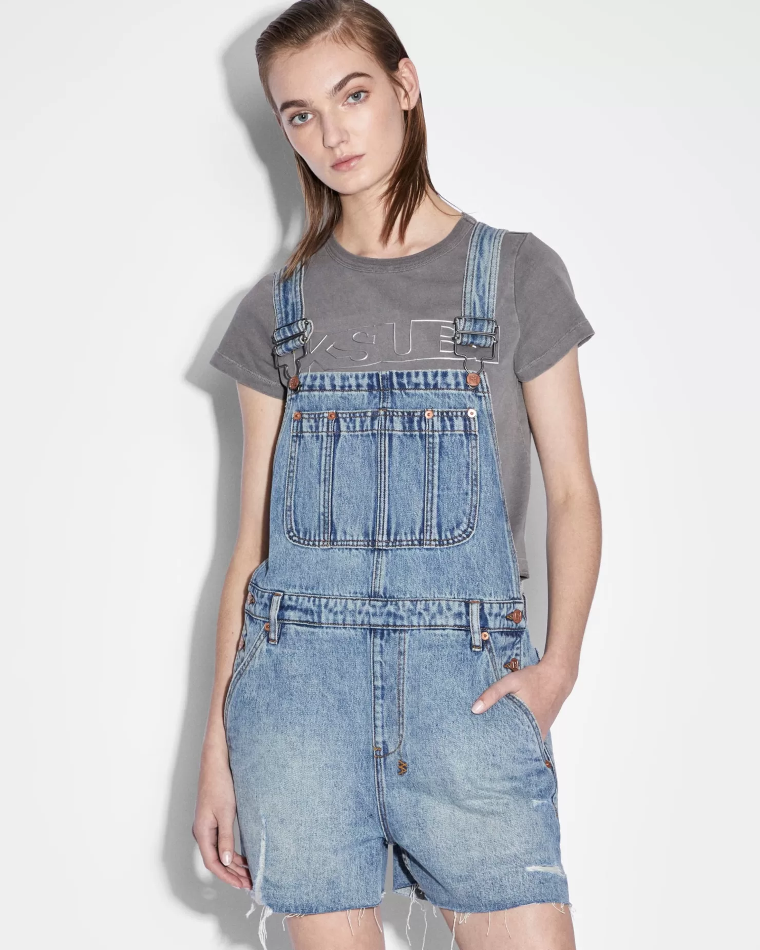 Women Ksubi Easy Cutoff Overall Lifetime Dragged