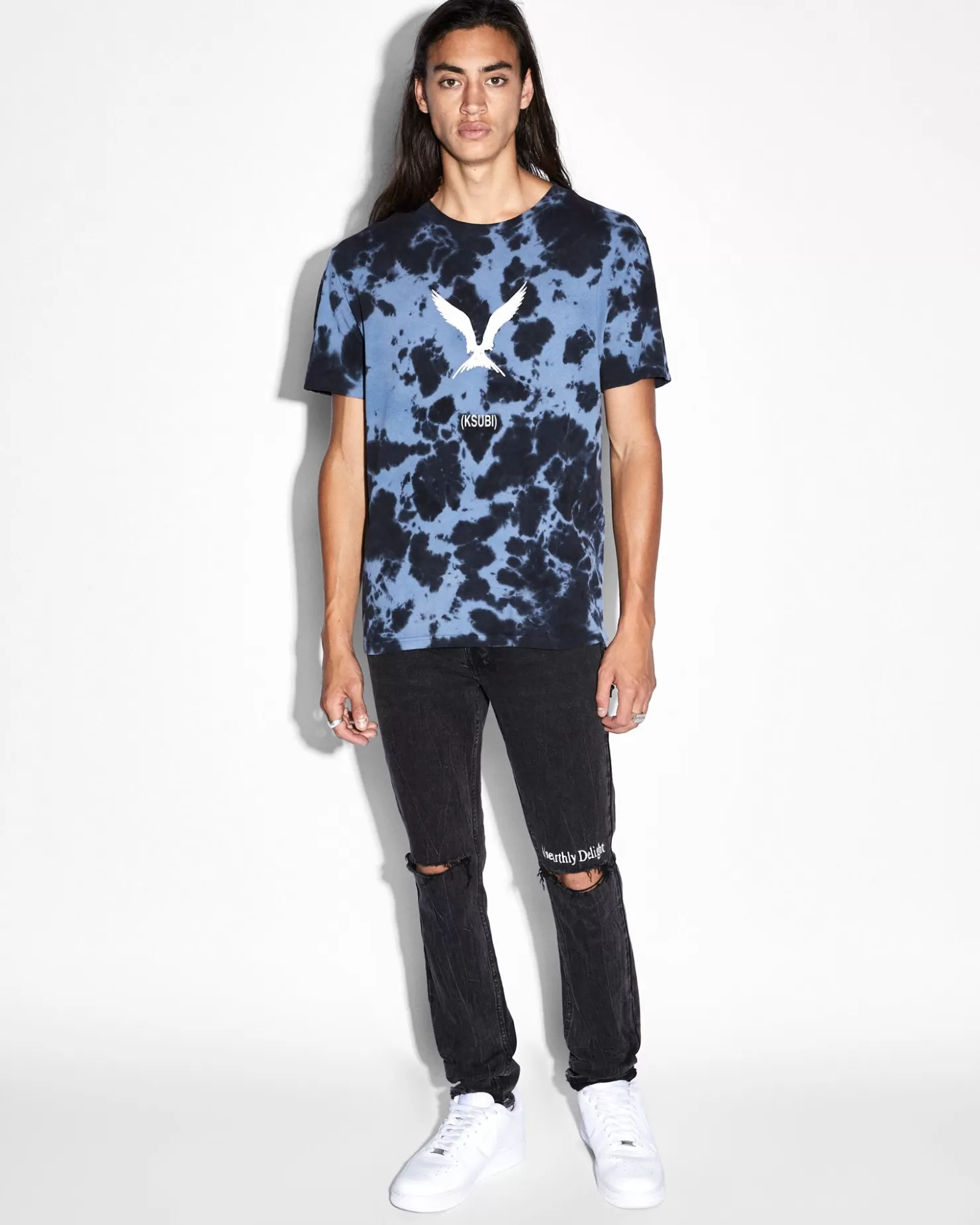 Men Ksubi Euphoric Kash Ss Tee Teal Dye