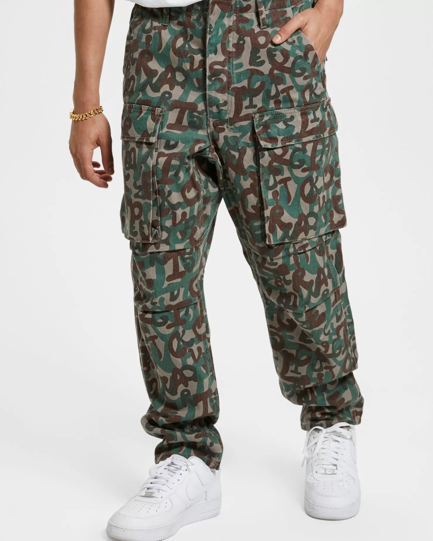 Men Ksubi Frequency Cargo Pant Camo