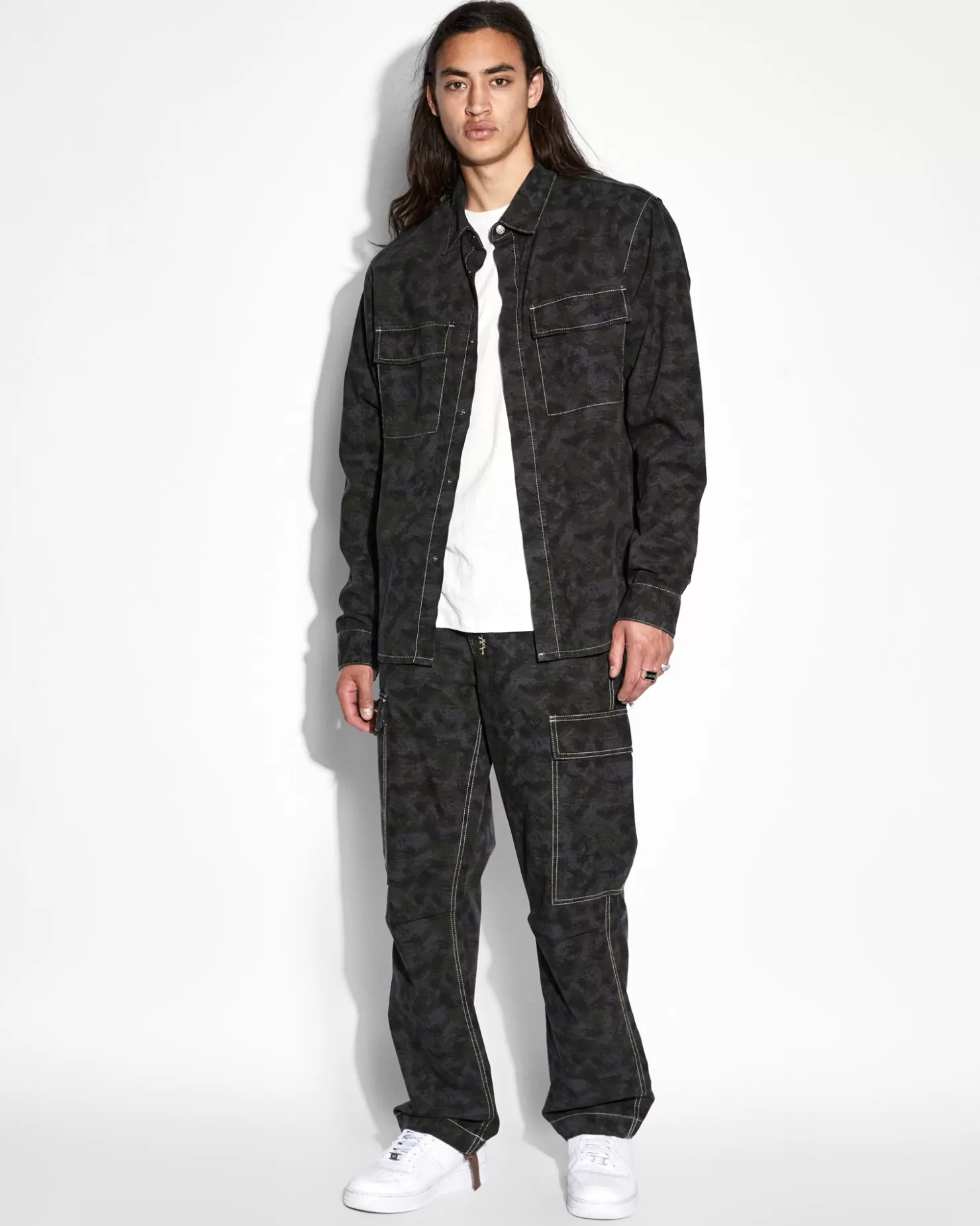 Men Ksubi Fugitive Cargo Pant Camo