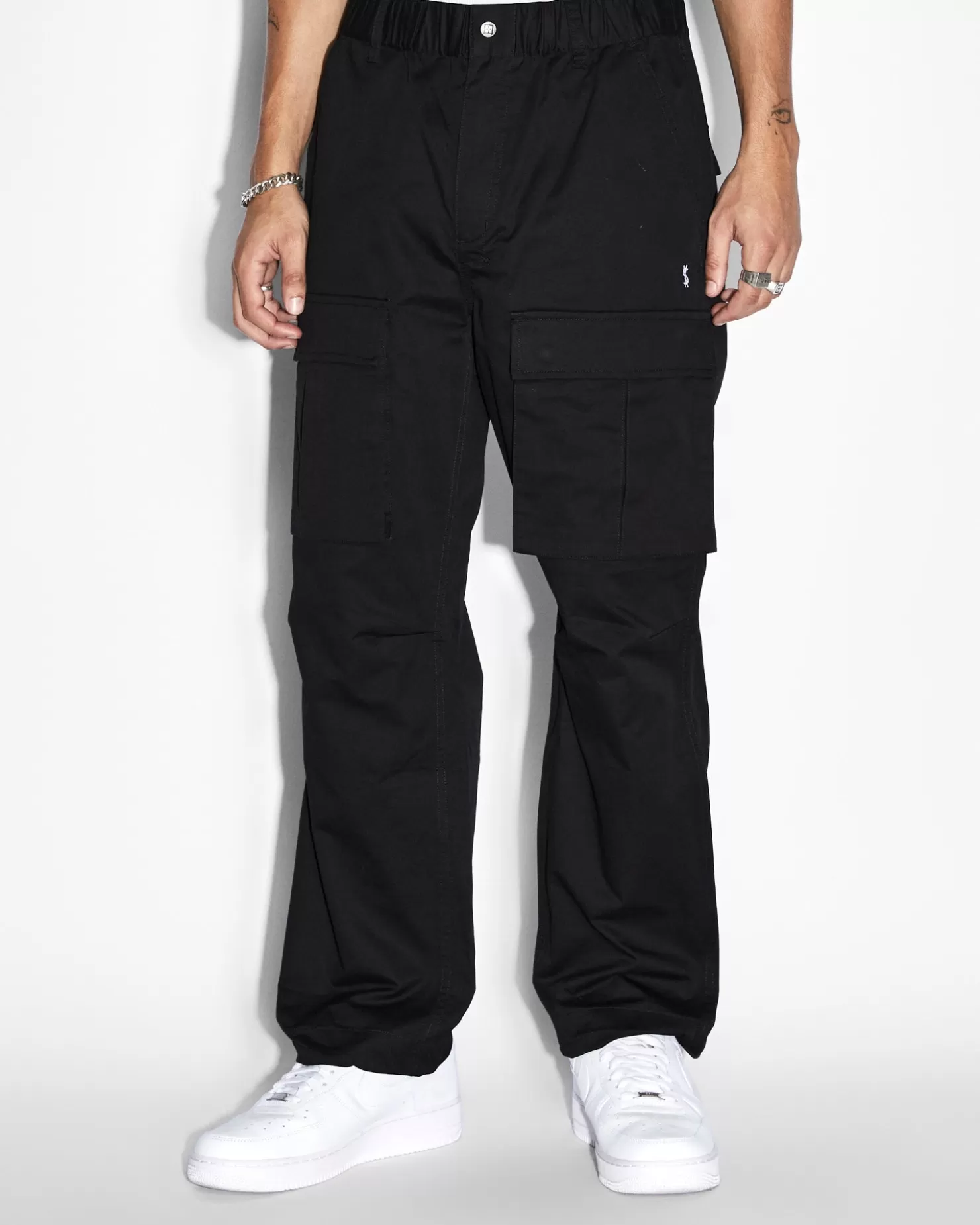 Men Ksubi Fugitive Cargo Pant Tru Black