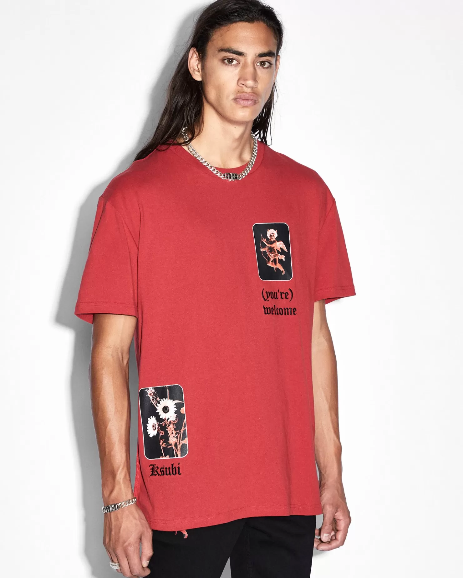 Men Ksubi Icons Biggie Ss Tee Crimson