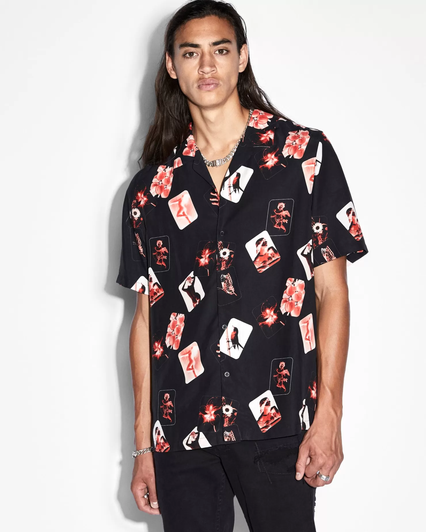 Men Ksubi Icons Resort Ss Shirt Black