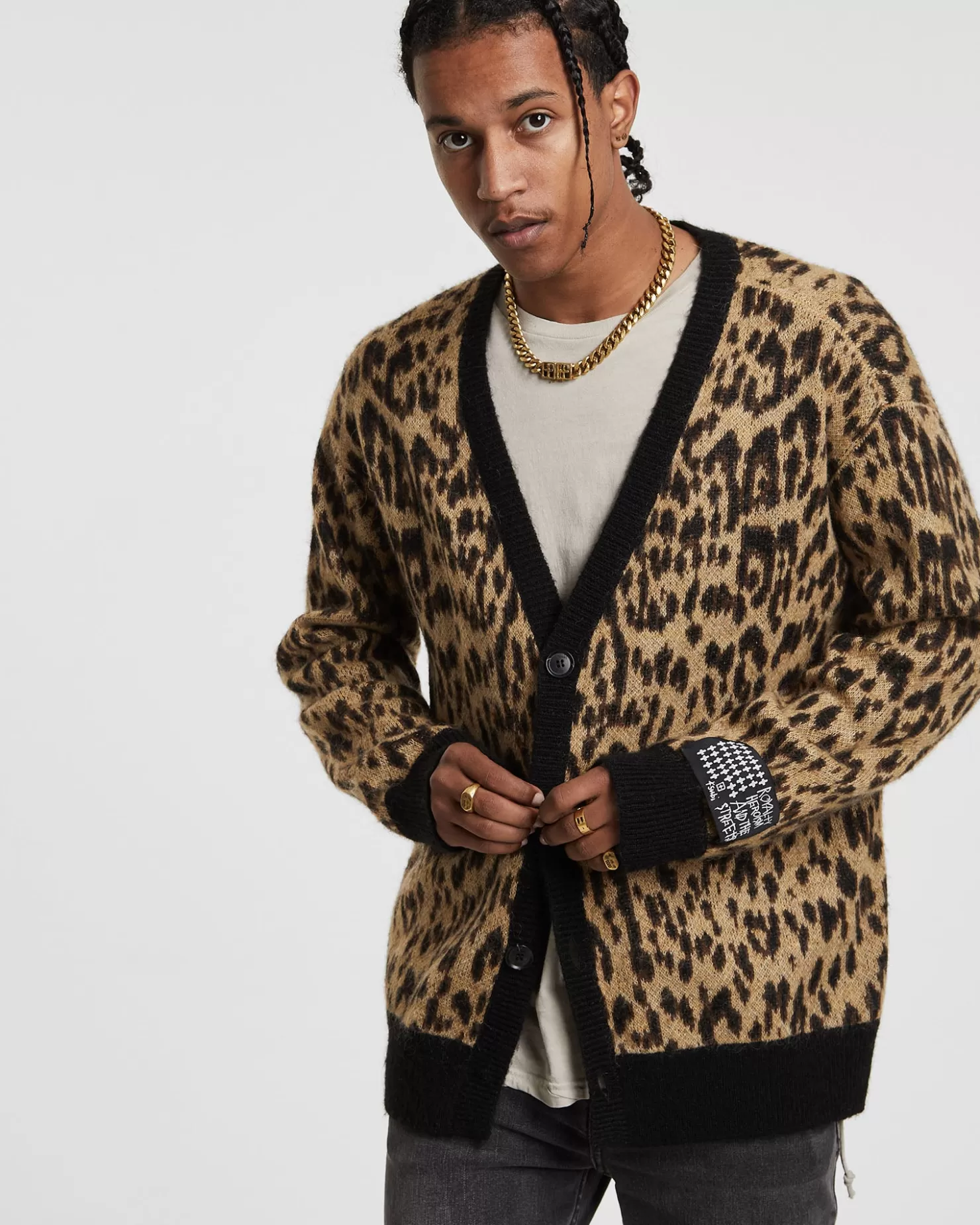 Men Ksubi Jungle Cardigan Leopard