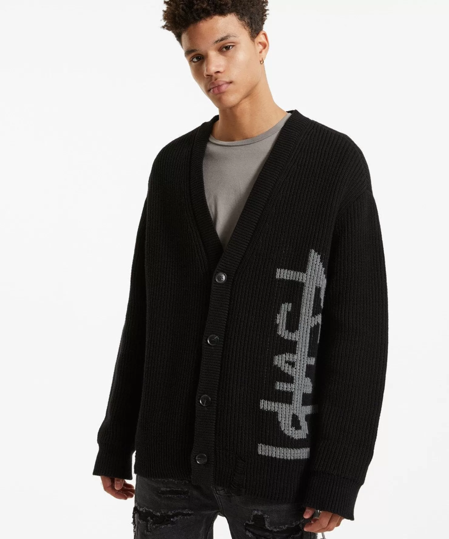 Men Ksubi Knetic Cardigan Black