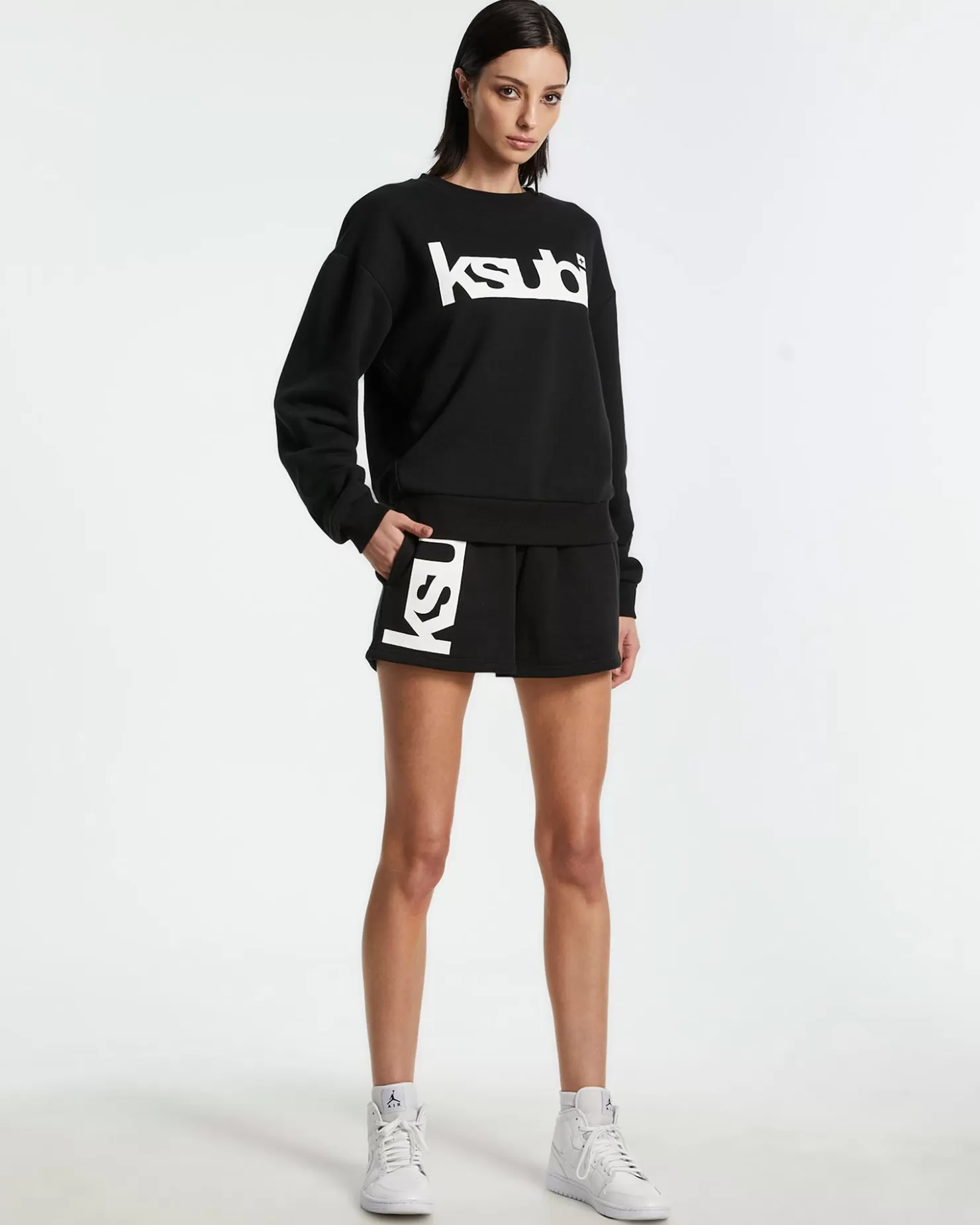 Women Ksubi Icon Trak Short Jet Black