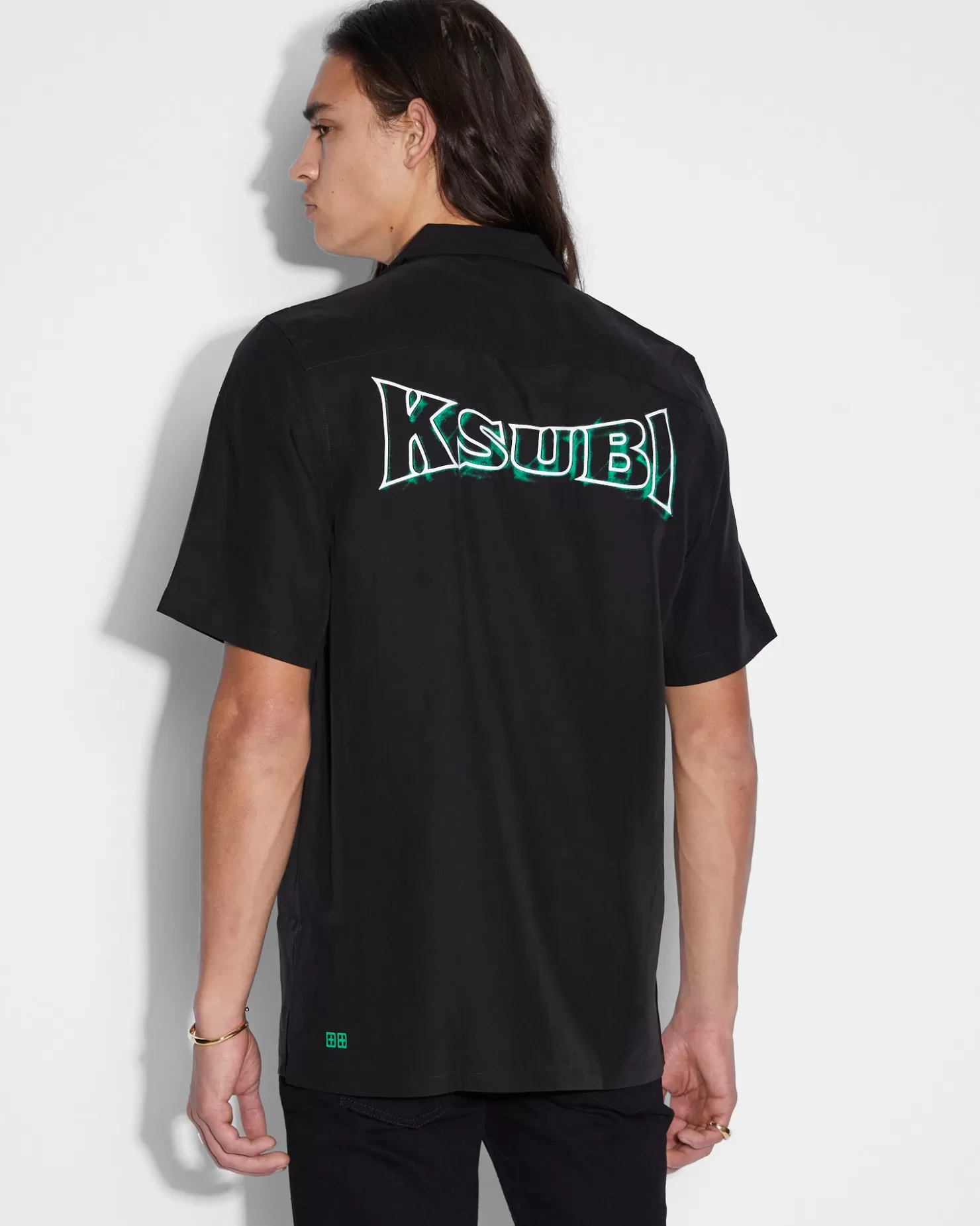 Men Ksubi Neon Resort Ss Shirt Black