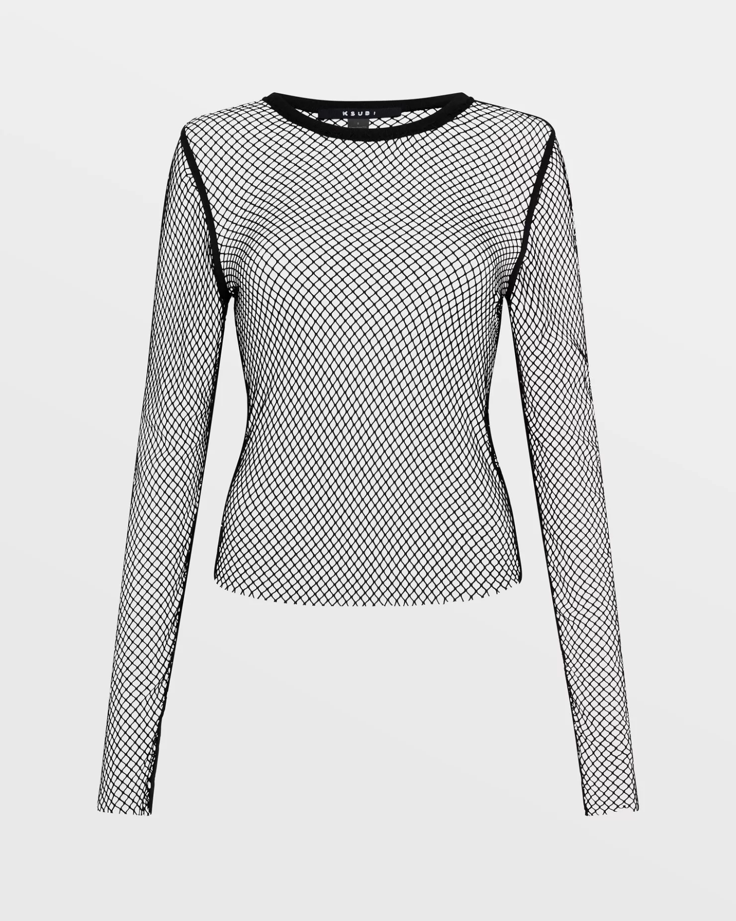 Women Ksubi Net Mesh Ls Top Black