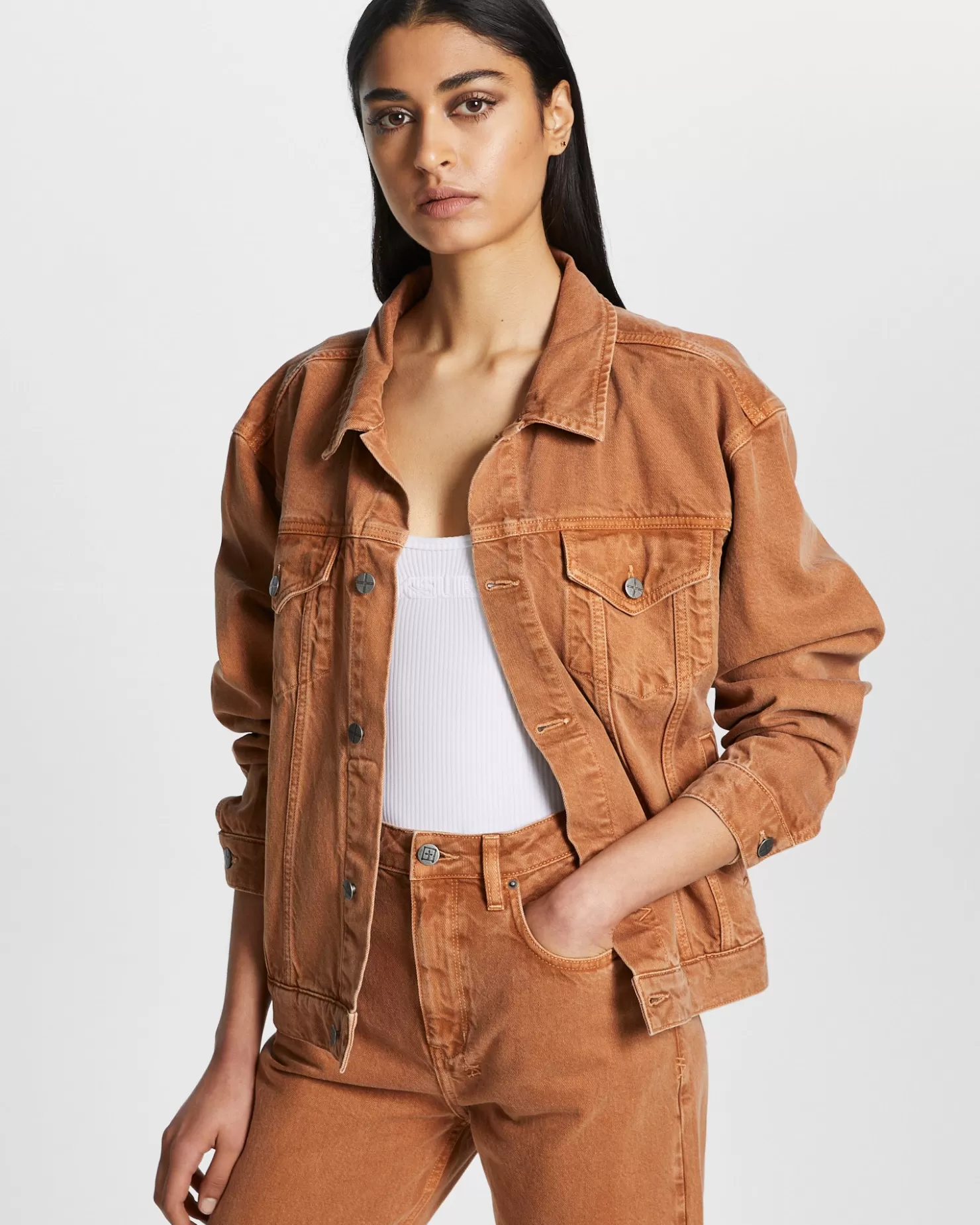 Women Ksubi Oversized Jacket Brown Sugar