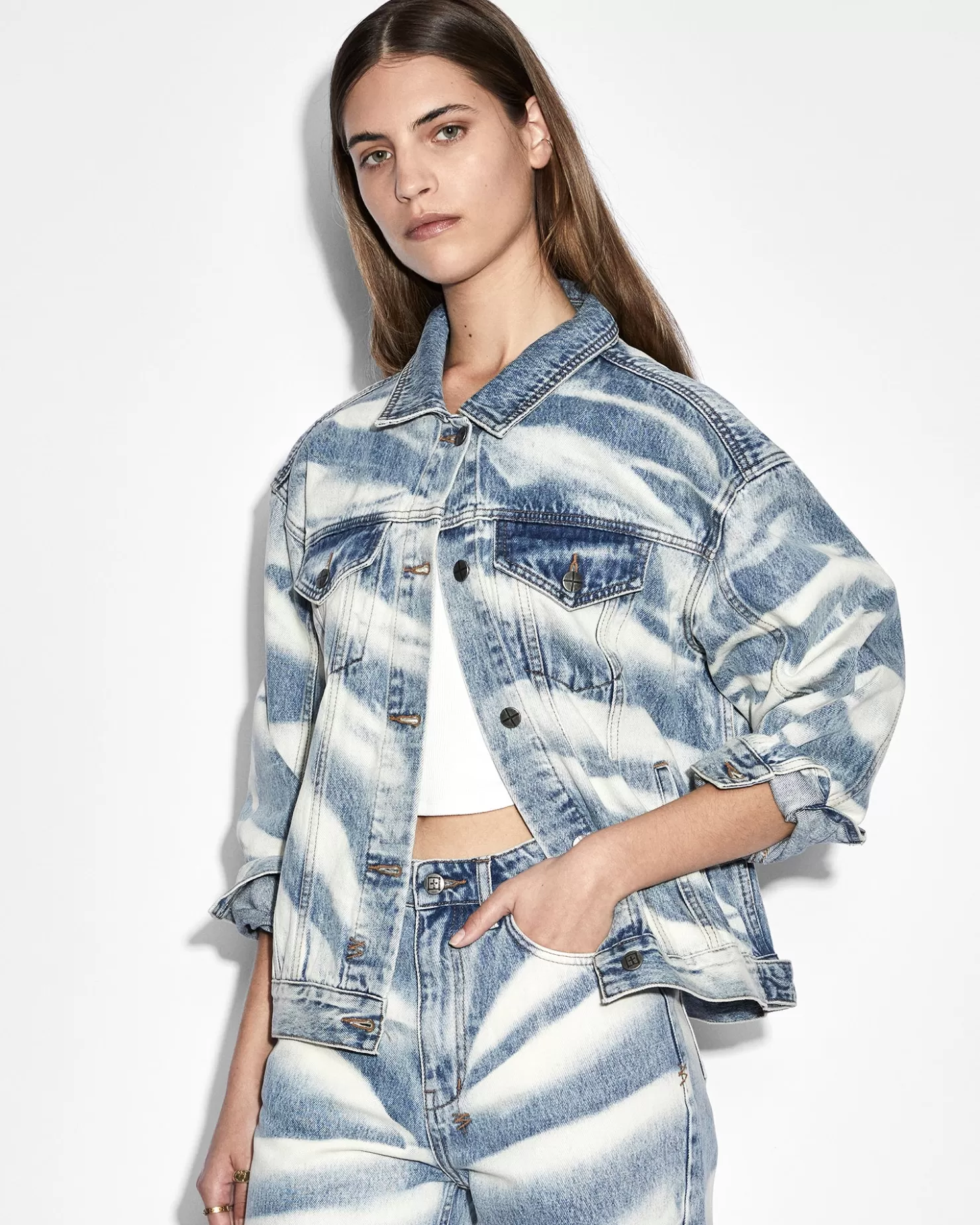 Women Ksubi Oversized Jacket Strokes