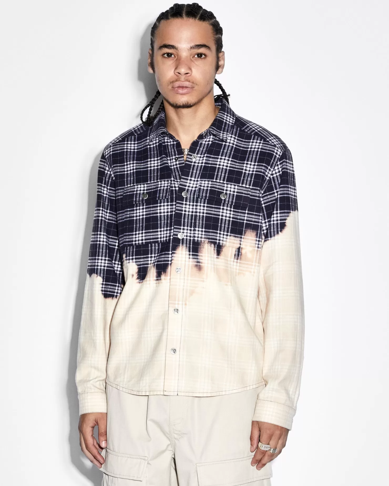 Men Ksubi Paradox Ls Shirt Check