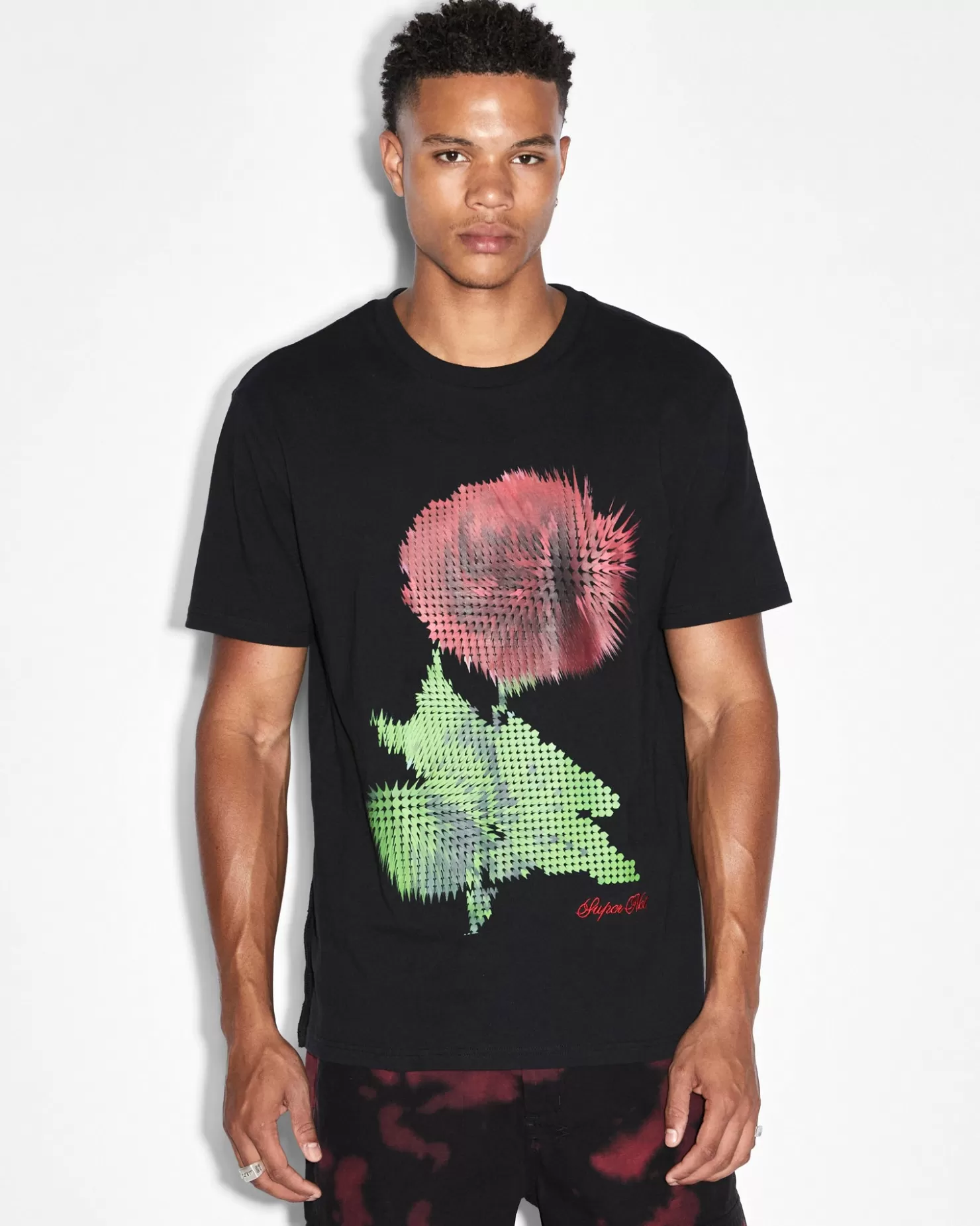 Men Ksubi Pixel Kash Ss Tee Jet Black