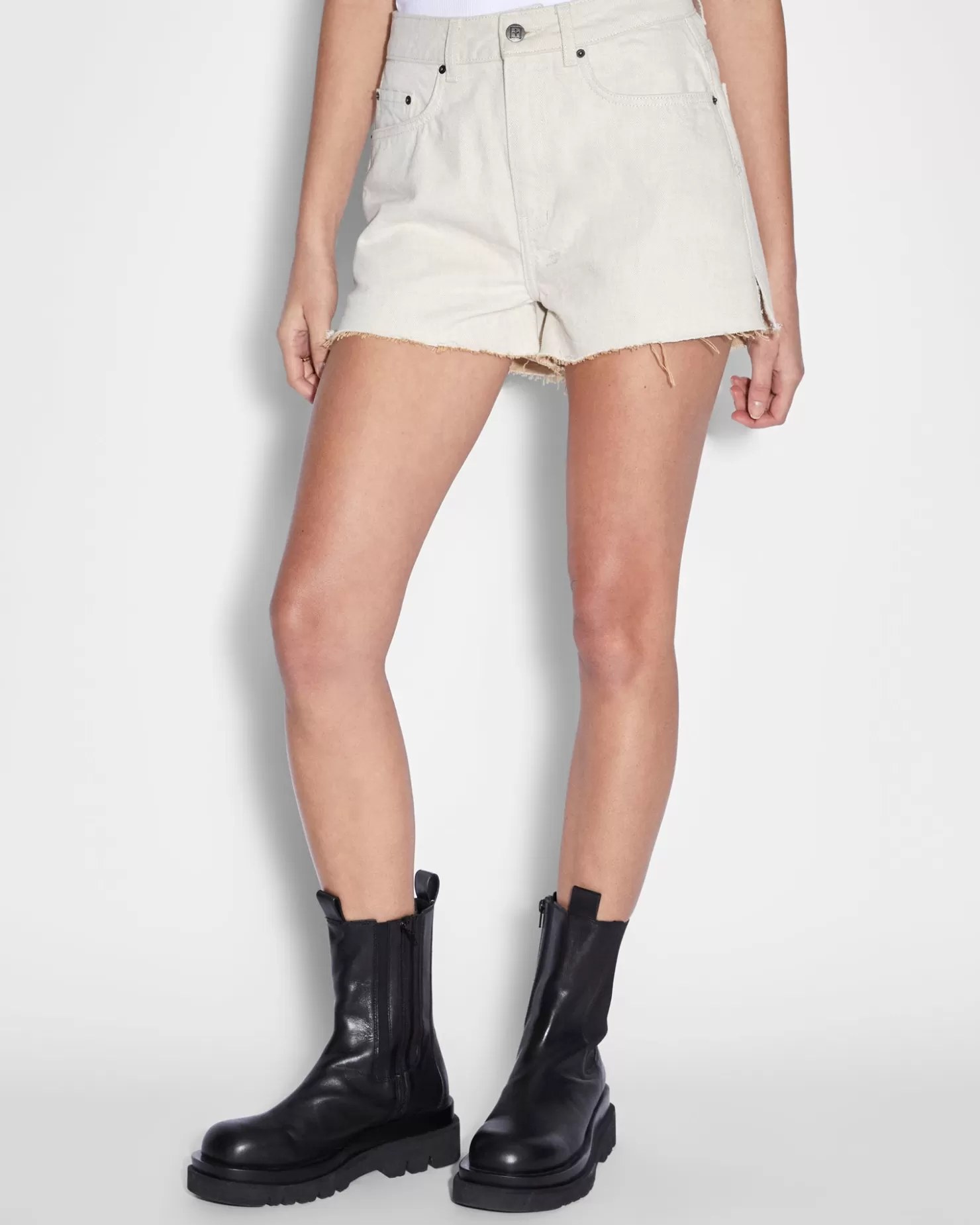 Women Ksubi Rise N Hi Short Ecru