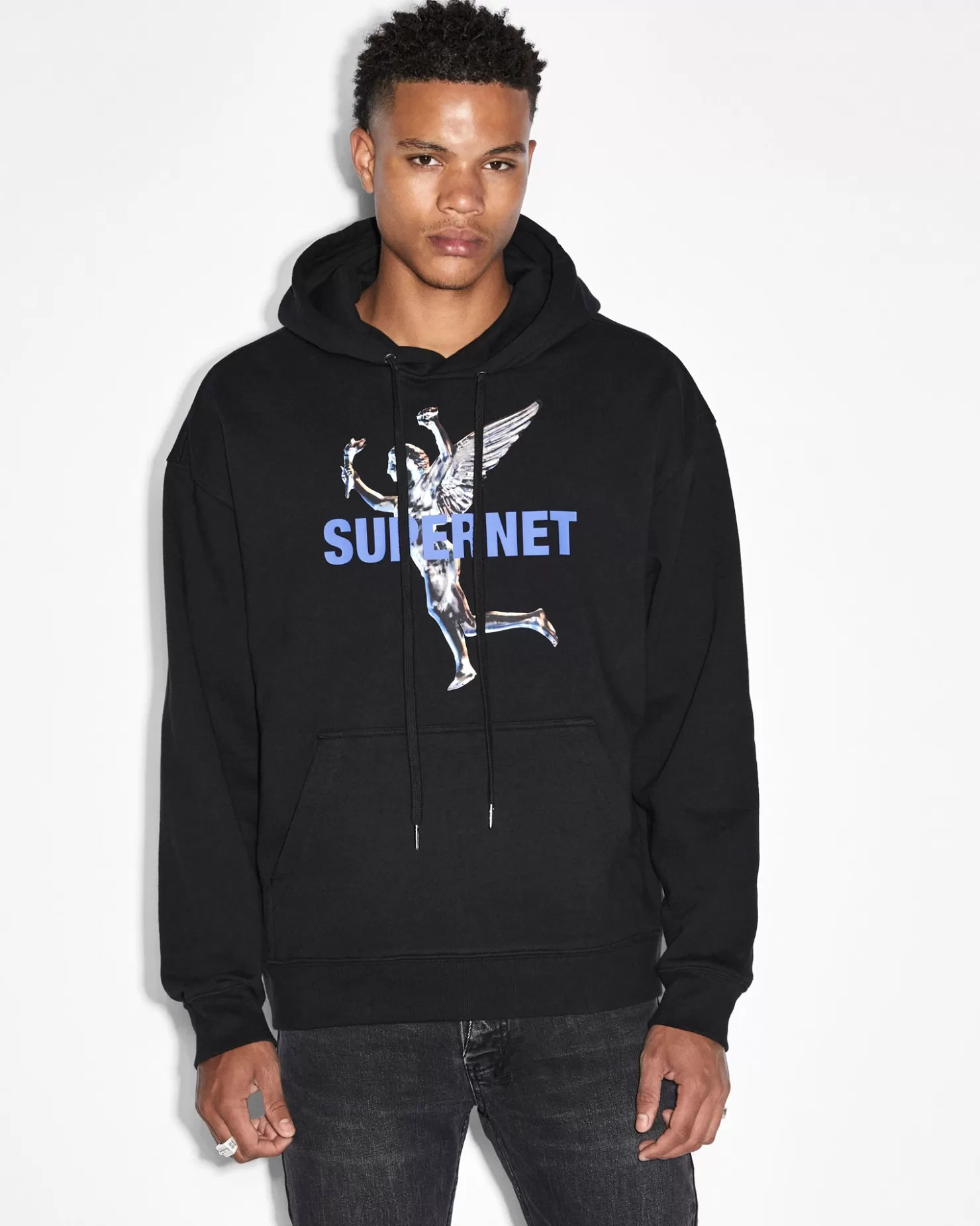 Men Ksubi Rolls Biggie Hoodie Jet Black