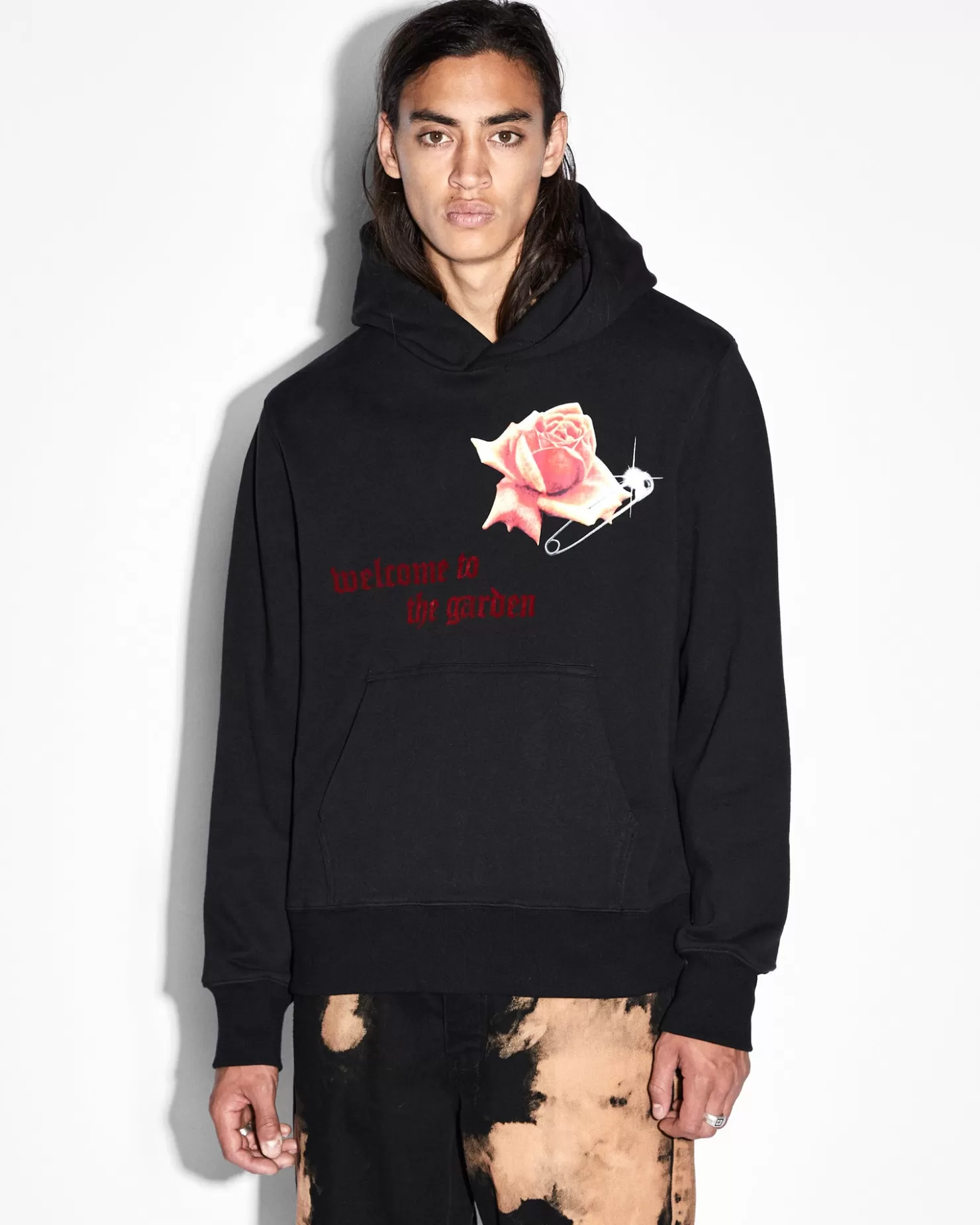 Men Ksubi Rose Garden Kash Hoodie Jet Black