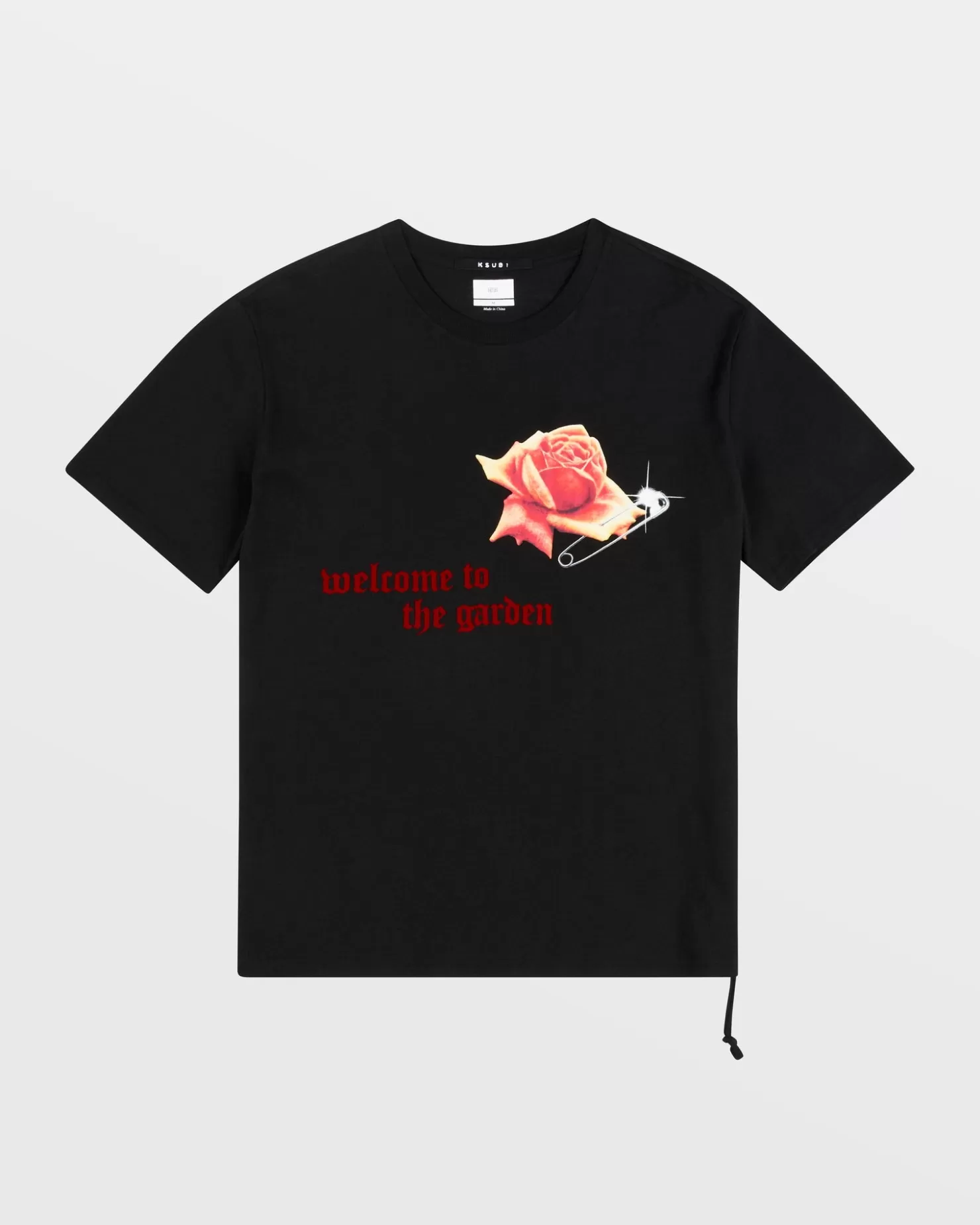 Men Ksubi Rose Garden Kash Ss Tee Jet Black