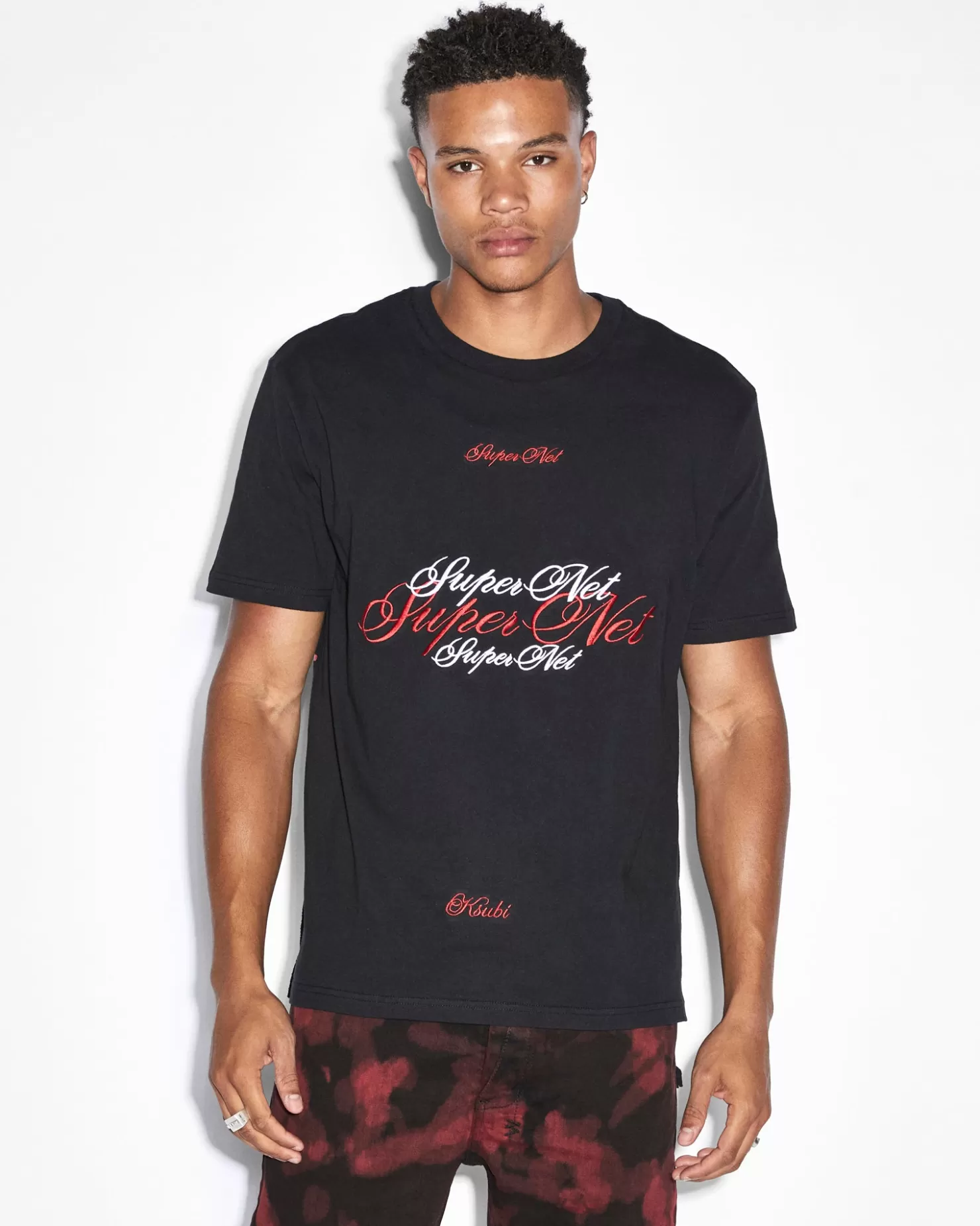 Men Ksubi Scripted Kash Ss Tee Red/Black