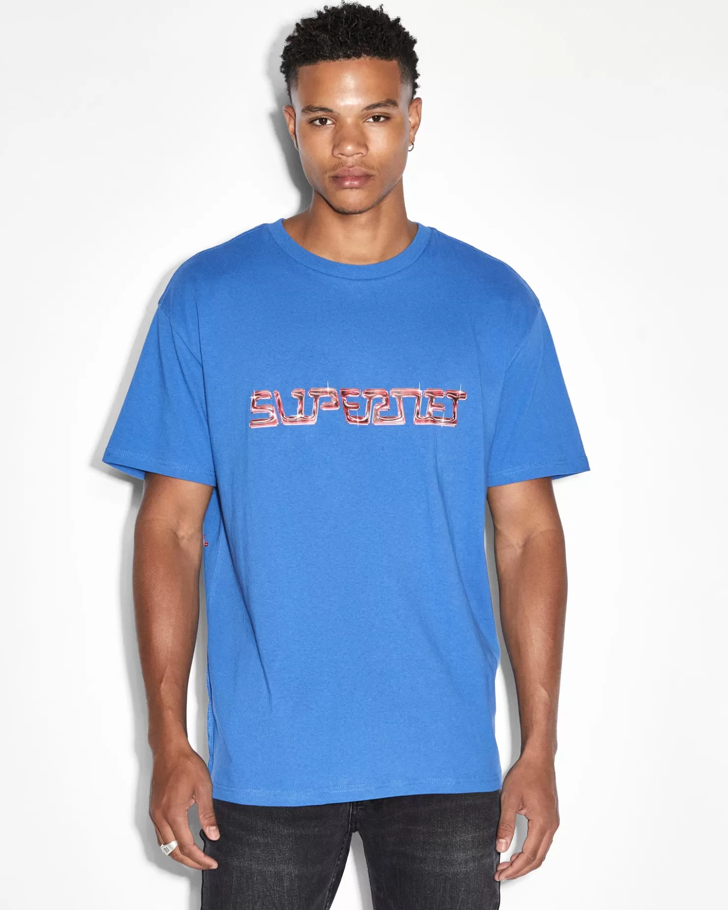 Men Ksubi Supernet Biggie Ss Tee Cobalt