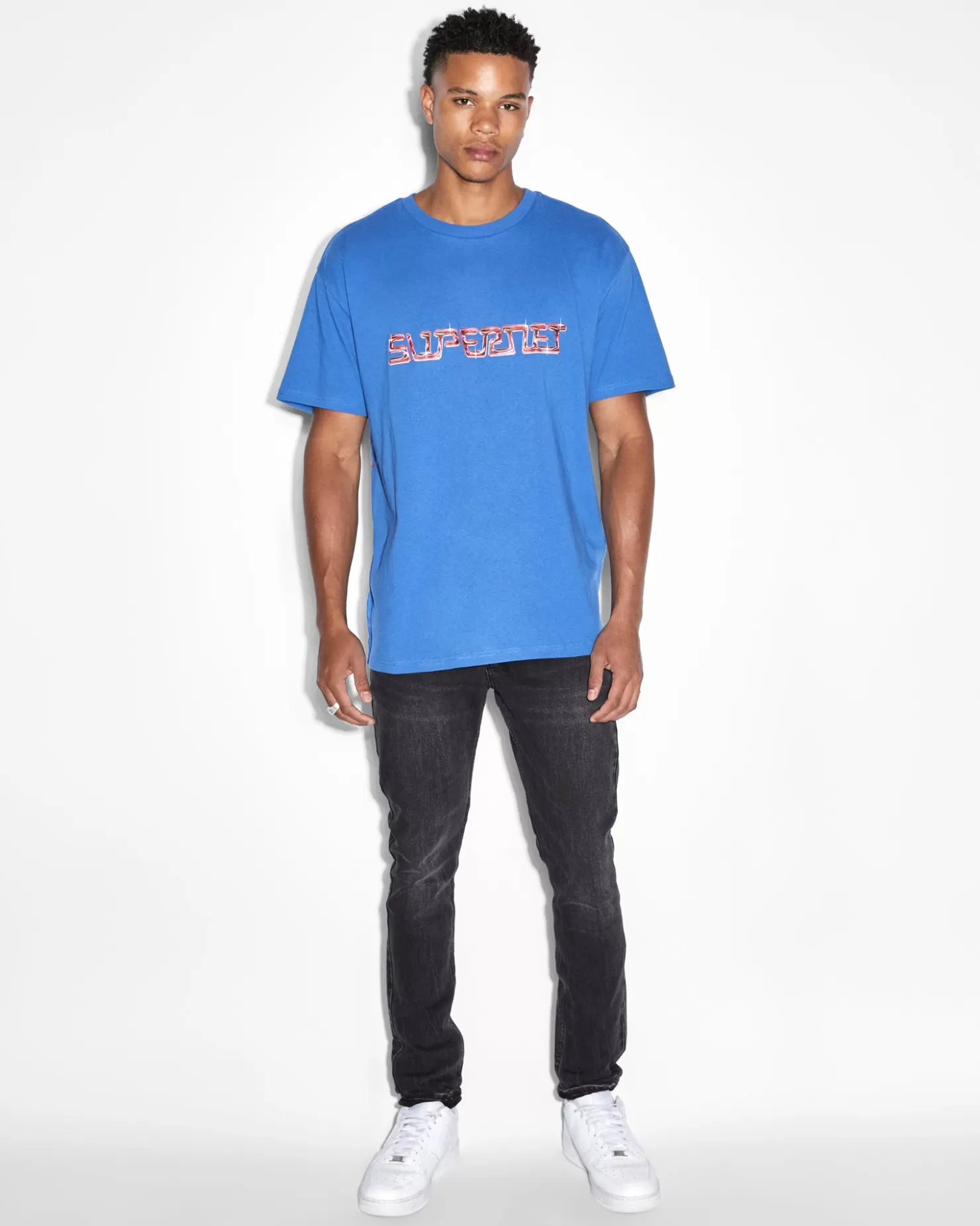 Men Ksubi Supernet Biggie Ss Tee Cobalt