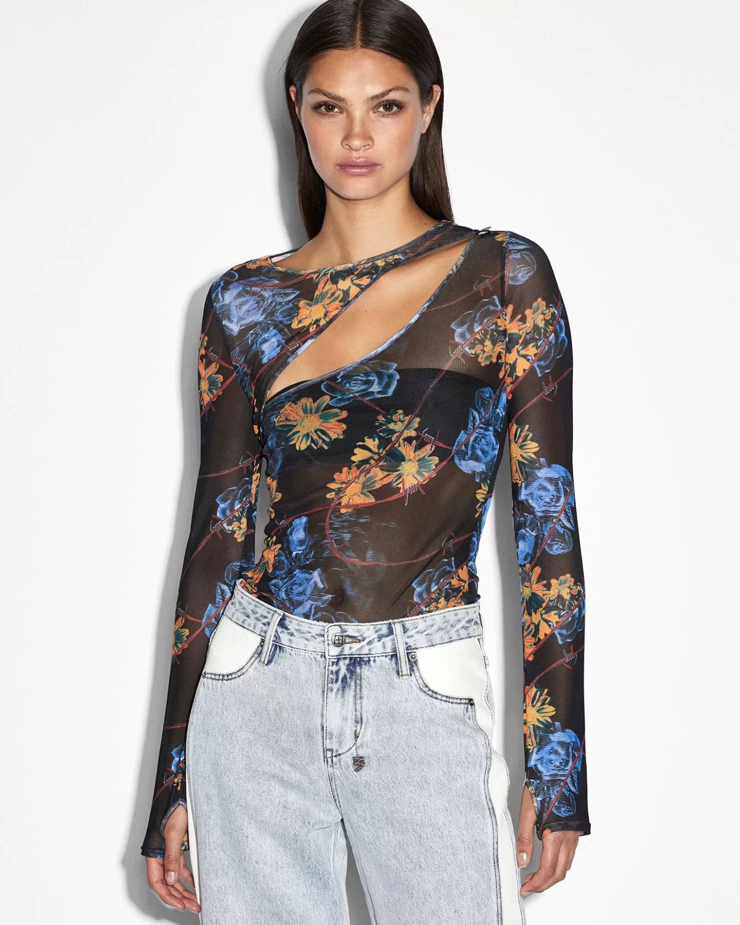 Women Ksubi Transfer Ls Top Cyberflora